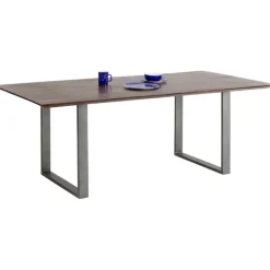 Table Symphony foncé acier brut 160x80