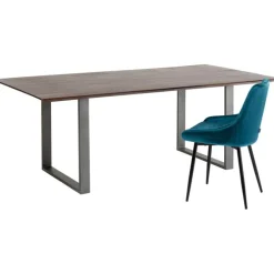 Table Symphony foncé acier brut 160x80