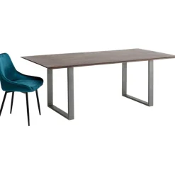 Table Symphony foncé acier brut 200x100