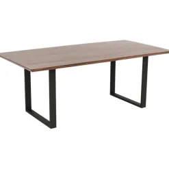 Table Symphony foncé acier brut 180x90