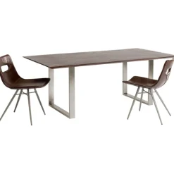 Table Symphony foncé chromé 160x80