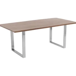 Table Symphony foncé chromé 160x80