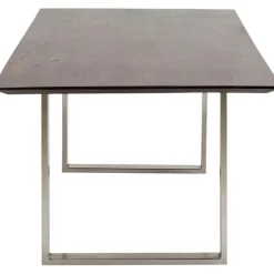 Table Symphony foncé chromé 200x100