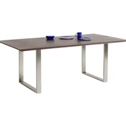 Table Symphony foncé chromé 200x100