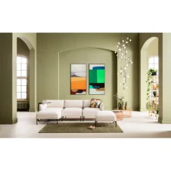 Tableau encadré Abstract Shapes orange 73x143cm