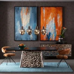 Tableau encadré Artistas orange 120x180cm