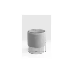 Tabouret Cherry gris clair silver Ø35cm