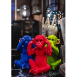 Tirelire Monkey Mizaru bleu