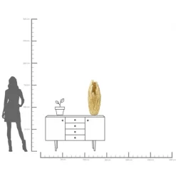 Vase Feathers doré 80
