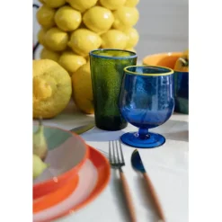 Verre à vin Bubbles bleu
